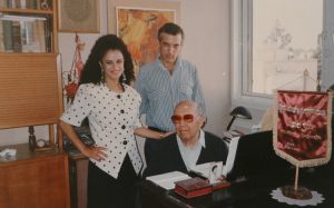 עם המלחין משה וילנסקי והזמרת שלוה ברטי