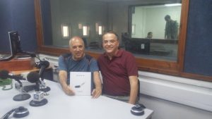 2017 עם העורך הראשי של תכניות המוסיקה  בגלי-צה"ל יורם רותם. 
באולפן גל"צ הירושלמי.