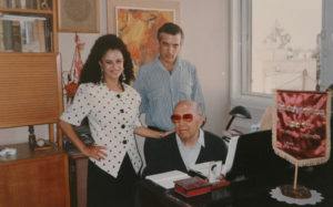 With composer Moshe Wilensky and singer Shalva Berti