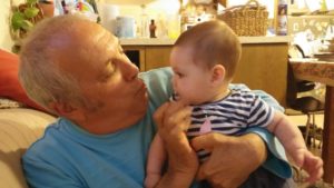 Inbar and grandpa Dudu.