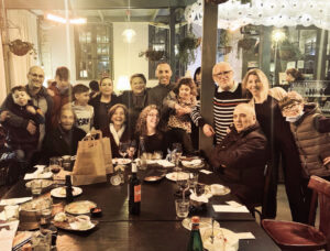 Sitting from right to left: Yours truly - Dudu Barak, Zohar (my daughter in law- wife of my eldest son, Ophir), her parents Martha and Eliyahu Scherbacovsky.
Standing from right to left: Lavie ( 9) and Fay, my grandson and daughter in law (wife of my son, Yannai).  Ilyah Khazanov (Fay's father),  Inbar  (4), my grandaughter in Ophirs’ arms.  Larisa Khazanov  (Fay's mother). Yael Barak, mother of my sons  .Amitai (12)  and Ido (15) my grandsons, sons of Zohar and Ophir. Yannai and Gur (4), my son and grandson.